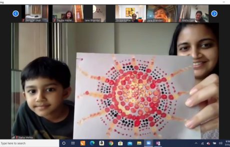 Members Painting in Aborginal Art workshop