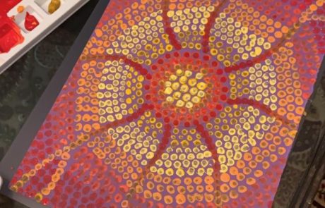 creation of myth dot painting aborginal art